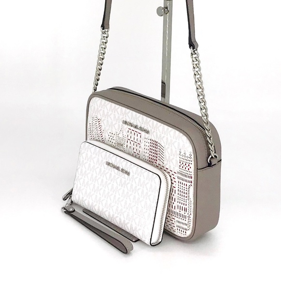 2PCS Micheal Kors London Crossbody Wallet Set - Picture 2 of 8